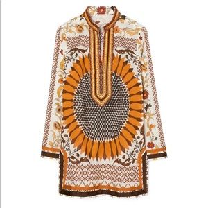 Tory Burch Printed Beach Tunic Cover Up - Pareo in Giverny Engineer